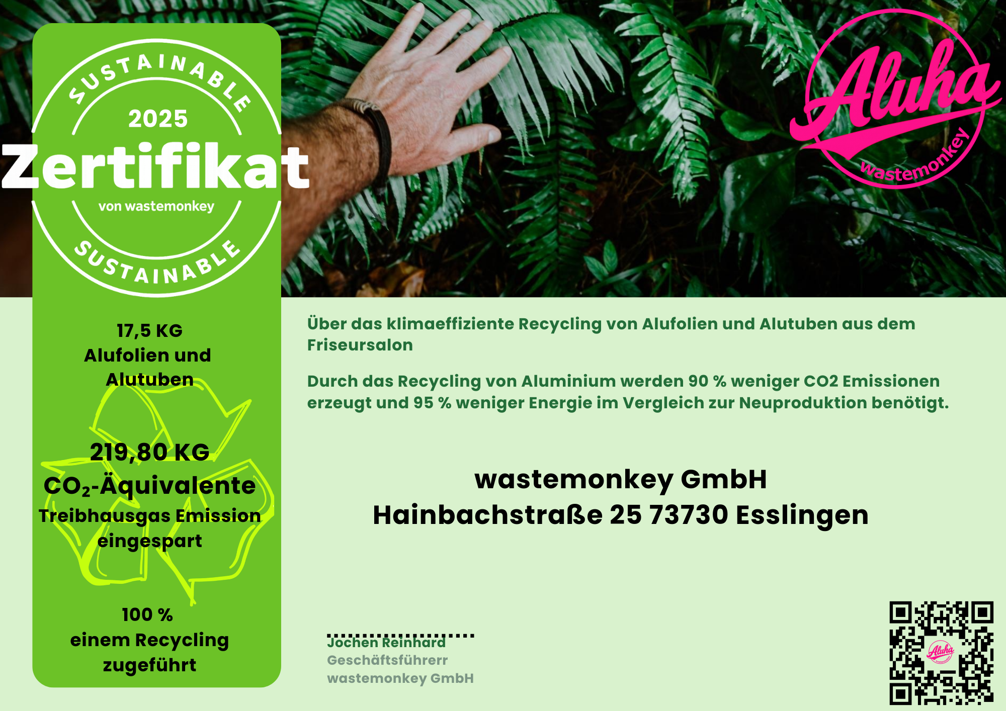 CO²-Einsparzertifikat